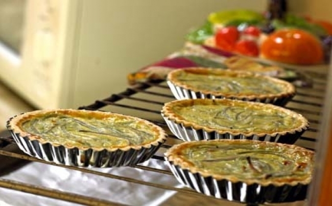Quiche de poro y pavo